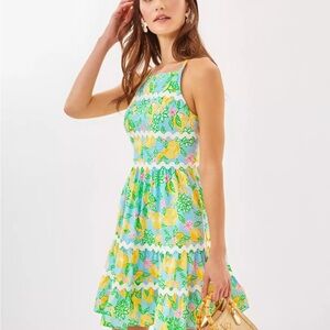 Lilly Pulitzer Angelynn Dress-Bluette Make Lemonade NWT